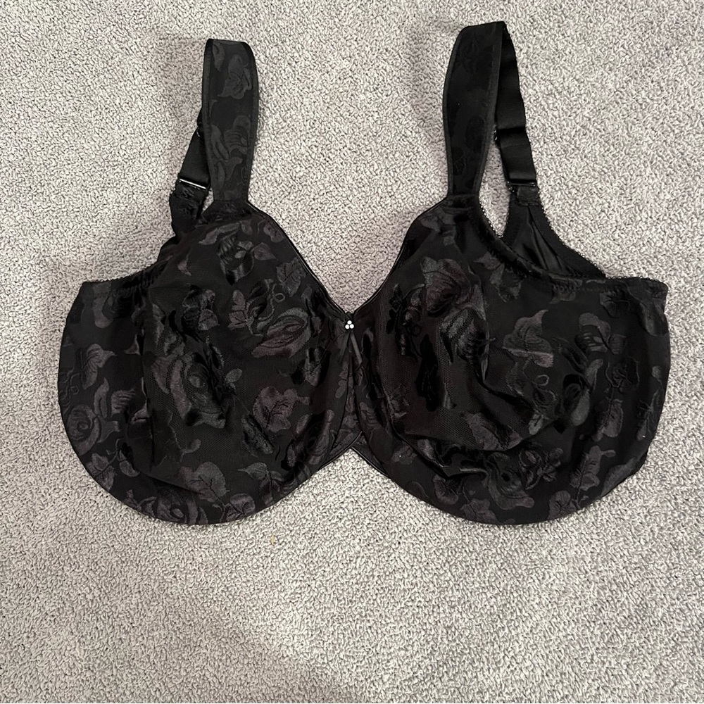 Wacoal Black Floral Jacquard Underwire Bra